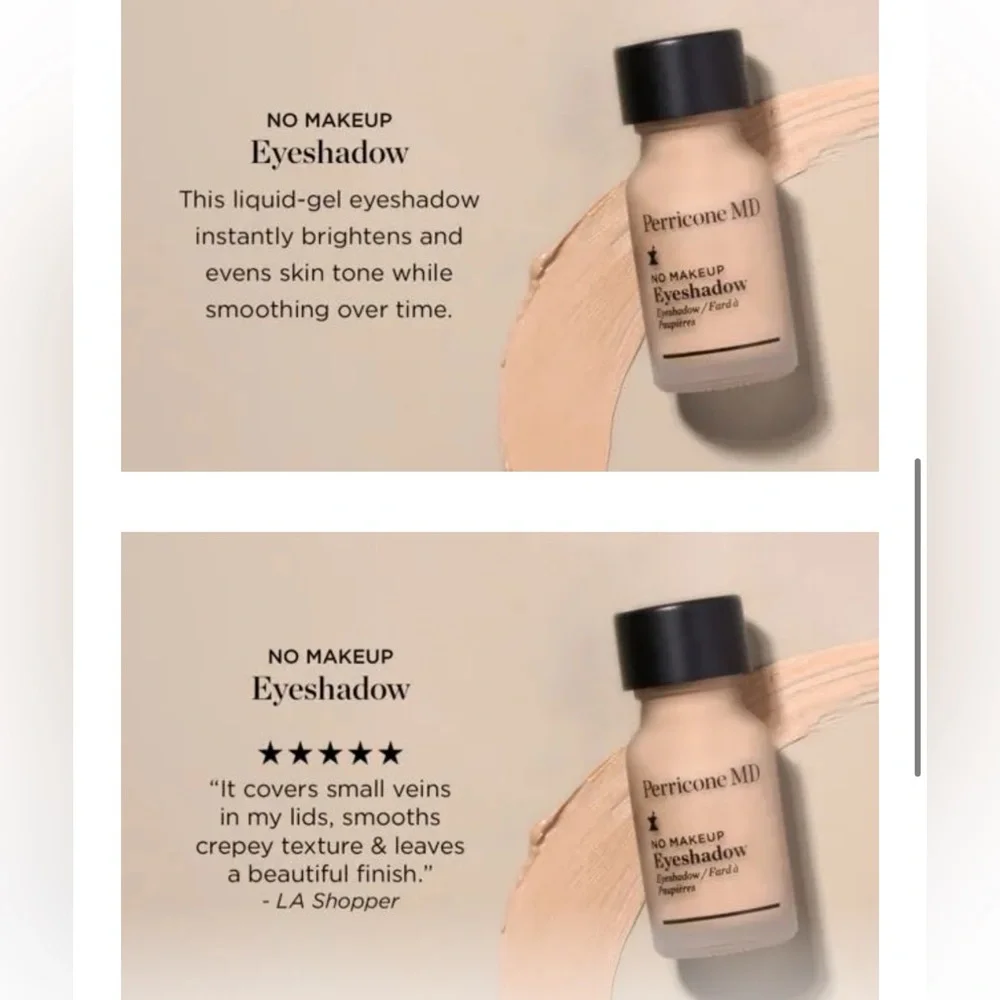 Perricone MD No Makeup Eyeshadow/Primer 10ml/0.3 fl oz Shade 2 Retail $39 NIB - Picture 8 of 11